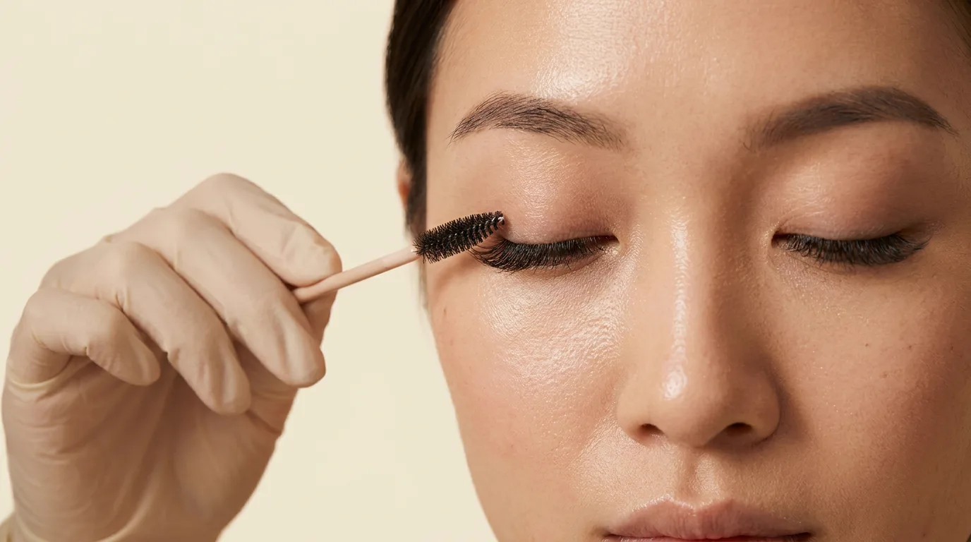 Comparison illustration of a lash lift curling a Singapore client's natural lashes versus eyelash extensions adding length and volume, from the yeux by qun journal