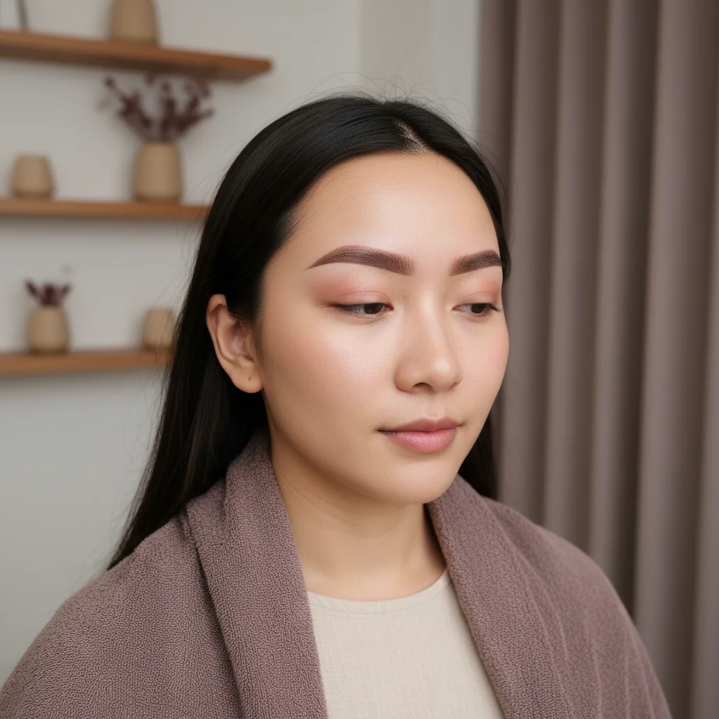 Powder brow vs microblading — yeux Hougang