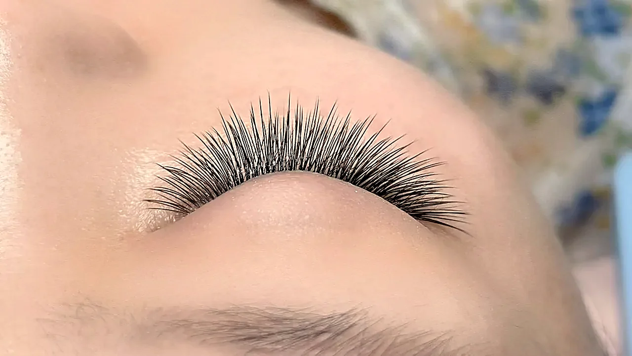 Client result — close-up lash detail